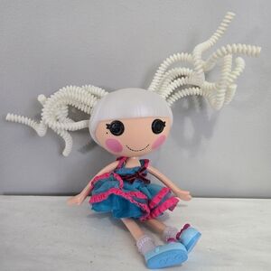 Adorable Doll with Teal Dress and White Hair